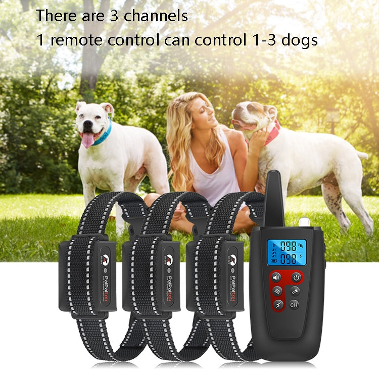 PaiPaitek PD526-3 Anti-Barking Device Dog Electric Shock Collar Training Dog Remote Control Pet Training Equipment - free shipping - PMC Jewellery - Order now!