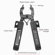 Chain Magic Buckle Pliers Bicycle Portable Plastic Tire Stick(Black)