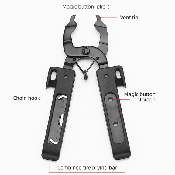 Chain Magic Buckle Pliers Bicycle Portable Plastic Tire Stick(Black)