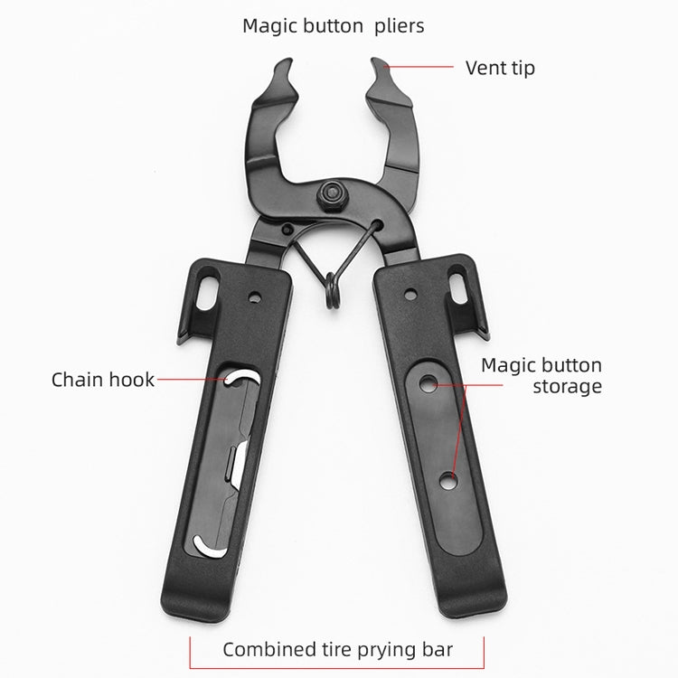 Chain Magic Buckle Pliers Bicycle Portable Plastic Tire Stick(Black)