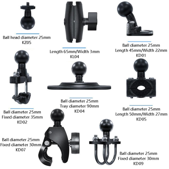 Motorcycle Riding Recorder Bracket Camera Holder, Style: KZ05 + KL04 + KD09