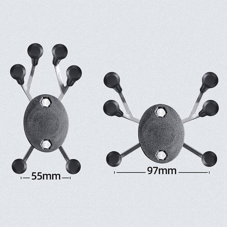 Eagle Claws X-Type Six-Claw Metal Mobile Phone Back Clip Bicycle Motorcycle Mobile Phone Holder(Red) - Holder by PMC TechLife | Online Shopping South Africa | PMC TechLife | Buy Now Pay Later Mobicred