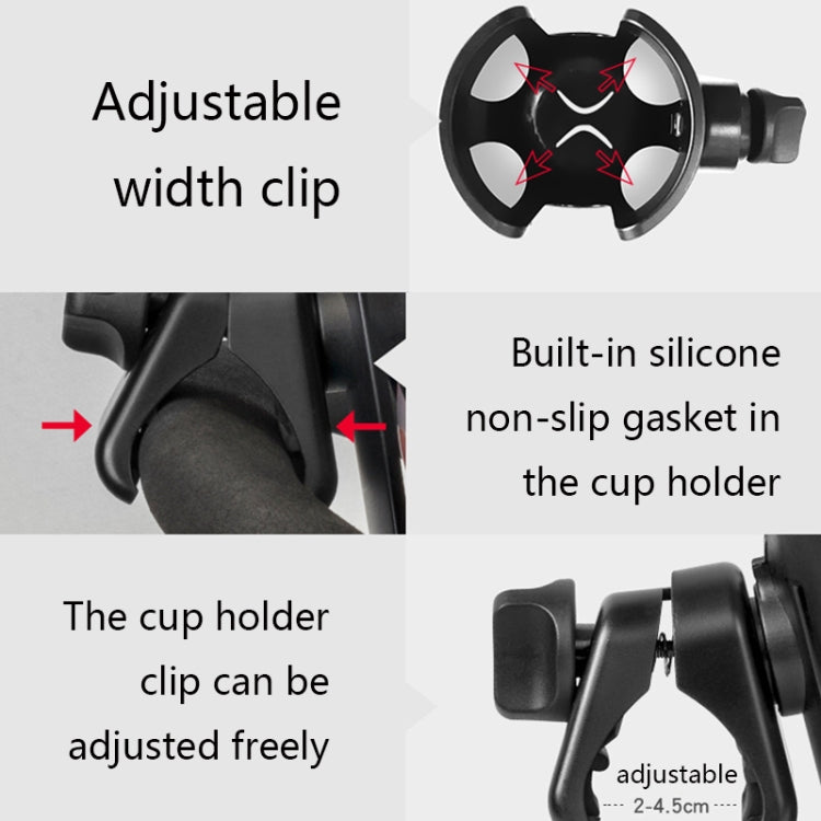 J4037 Baby Stroller Drop Resistant Bottle Holder(Black) - Strollers Accessories by PMC TechLife | Online Shopping South Africa | PMC TechLife