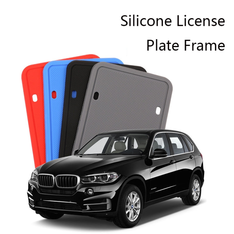 2 Sets Waterproof Rustproof Non-damaging Car Paint Silicone License Plate Frame, Specification: US Black - License Plate Covers & Frames by PMC TechLife | Online Shopping South Africa | PMC TechLife | Buy Now Pay Later Mobicred