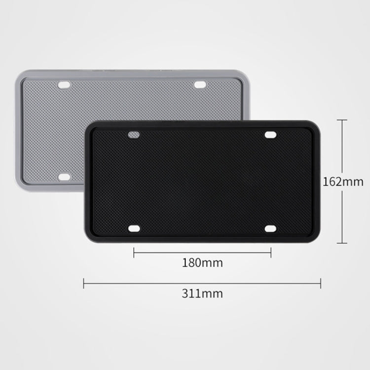 2 Sets Waterproof Rustproof Non-damaging Car Paint Silicone License Plate Frame, Specification: US Black - License Plate Covers & Frames by PMC TechLife | Online Shopping South Africa | PMC TechLife | Buy Now Pay Later Mobicred