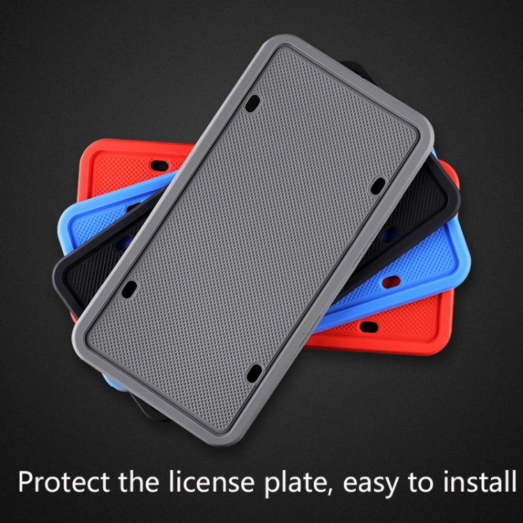 2 Sets Waterproof Rustproof Non-damaging Car Paint Silicone License Plate Frame, Specification: US Black - License Plate Covers & Frames by PMC TechLife | Online Shopping South Africa | PMC TechLife | Buy Now Pay Later Mobicred