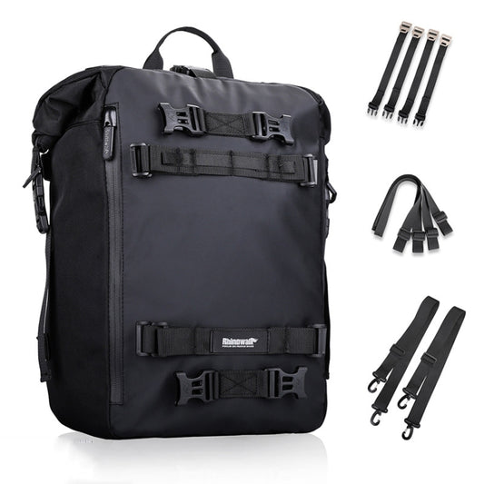 Rhinowalk Multi-Function Motorcycle Rear Seat Bag Combination Rear Shelf Pannier, Colour: Black 20L - free shipping - PMC Jewellery - Order now!