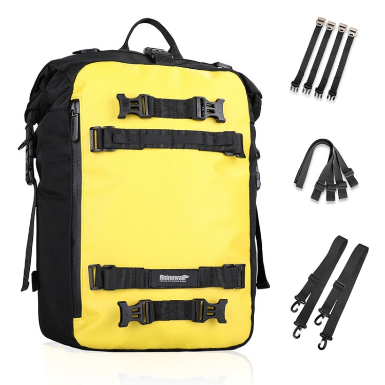 Rhinowalk Multi-Function Motorcycle Rear Seat Bag Combination Rear Shelf Pannier, Colour: Yellow 20L - free shipping - PMC TechLife - Order now!