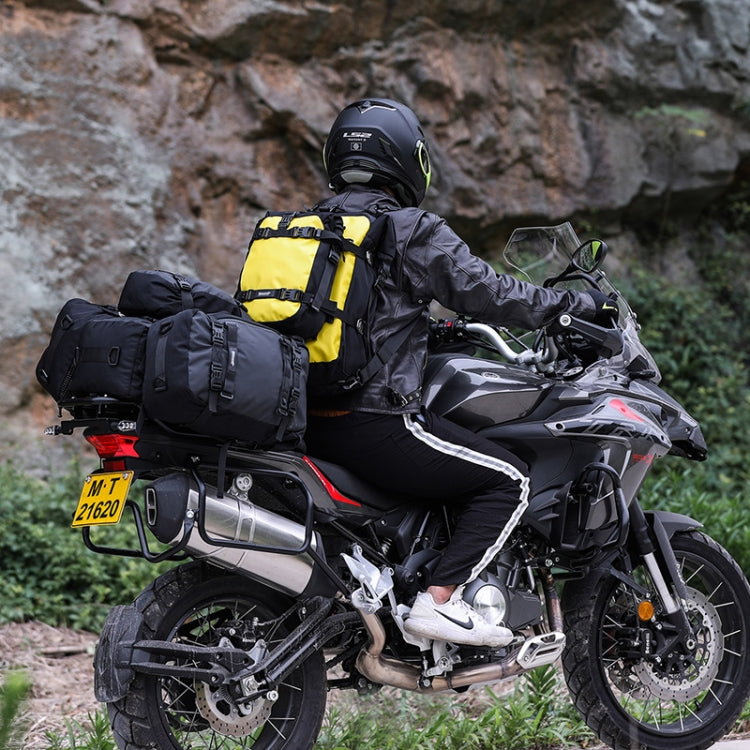 Rhinowalk Multi-Function Motorcycle Rear Seat Bag Combination Rear Shelf Pannier, Colour: Yellow 30L - free shipping - PMC TechLife - Order now!