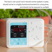 G89456 Solar Intelligent Voice Timing Automatic Flower Watering Device Lazy Plant Dripper, Specification: Double Pump 30 Sets 20M Tube(White)