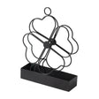 Simple Hangable Wrought Iron Mosquito Coil Holder Portable Fireproof Mosquito Coil Tray Incense Burner Ornaments Four Leaf Grass  (Black) - Mosquito Coil Tray by PMC TechLife | Online Shopping South Africa | PMC TechLife | Buy Now Pay Later Mobicred