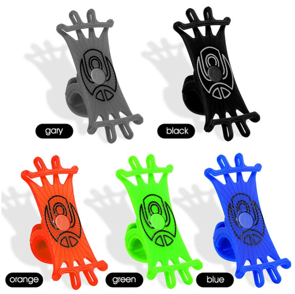 Multifunctional Silicone Bicycle Mobile Phone Holder Motorcycle Riding Navigation Fixed Bracket(Orange)