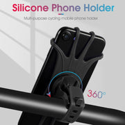 Multifunctional Silicone Bicycle Mobile Phone Holder Motorcycle Riding Navigation Fixed Bracket(Gray)