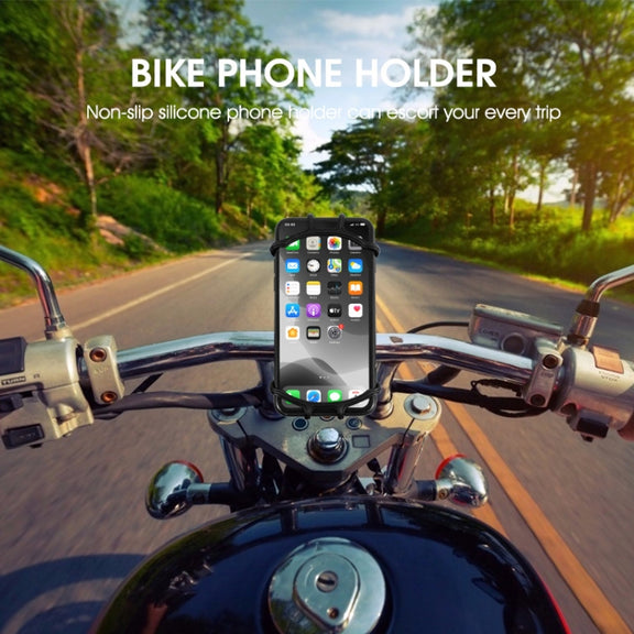 Multifunctional Silicone Bicycle Mobile Phone Holder Motorcycle Riding Navigation Fixed Bracket(Orange)