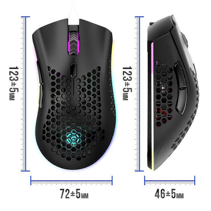 K-Snake BM600 1600 DPI 7-keys Hollow Lightweight Wireless Charging RGB Colorful Gaming Mouse(Wireless BM600 Black) - free shipping - PMC Jewellery - Order now!