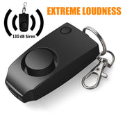 YY701 2 PCS Women Personal Safety Protection Alarm Emergency Alarm For The Elderly & Children(Black)
