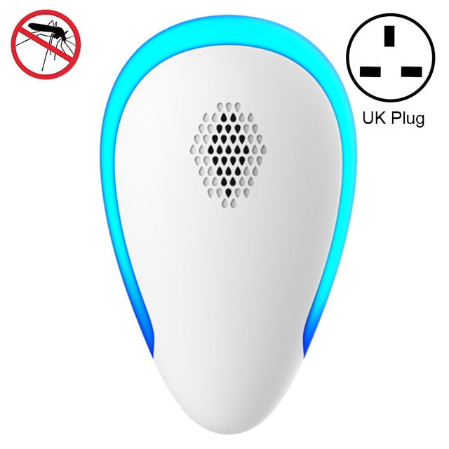 Dual-frequency Ultrasonic Mosquito Repellent Household Insect Repellent for Pregnant Women and Children, Product specifications: UK Plug(White)