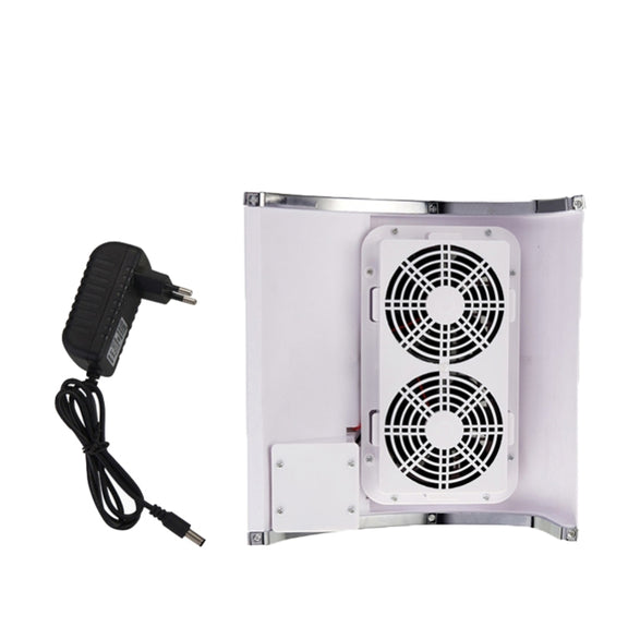 80W Nail Vacuum Cleaner Desktop Fan Vacuum Cleaner,EU Plug(Purple)