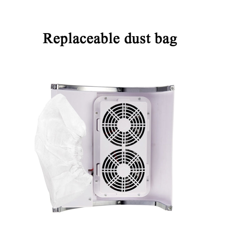 80W Nail Vacuum Cleaner Desktop Fan Vacuum Cleaner,EU Plug(White) - Nail Art Equipment by PMC TechLife | Online Shopping South Africa | PMC TechLife