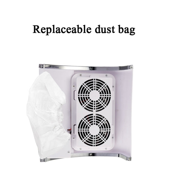 80W Nail Vacuum Cleaner Desktop Fan Vacuum Cleaner,EU Plug(Purple)