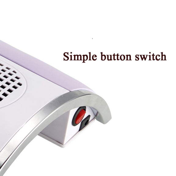 80W Nail Vacuum Cleaner Desktop Fan Vacuum Cleaner,EU Plug(Purple)