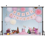 2.1m X 1.5m One Year Old Birthday Photography Background Party Decoration Hanging Cloth(587)