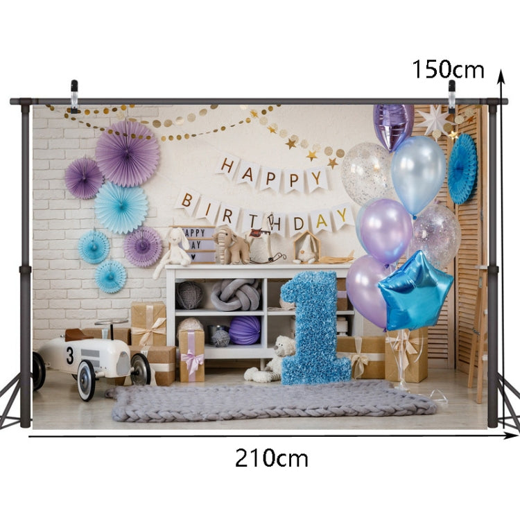 2.1m X 1.5m One Year Old Birthday Photography Background Party Decoration Hanging Cloth(583)