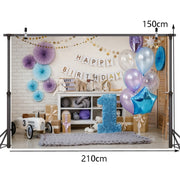 2.1m X 1.5m One Year Old Birthday Photography Background Party Decoration Hanging Cloth(577)