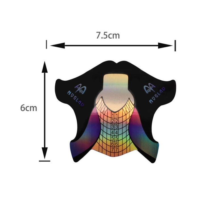 Thickened  300 PCS / Roll Symphony Laser Nail Extension Paper Holder Fish Shape Phototherapy Nail Extension Paper Holder