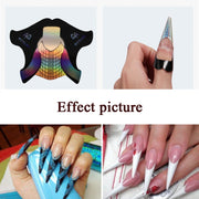 Extended 100 PCS / Pack Symphony Laser Nail Extension Paper Holder Fish Shape Phototherapy Nail Extension Paper Holder