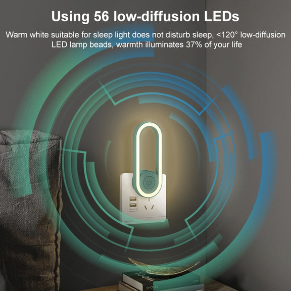 TS-06-13 Ultrasonic Mosquito Repellent Electronic Night Light Mosquito Repellent US Plug(White)