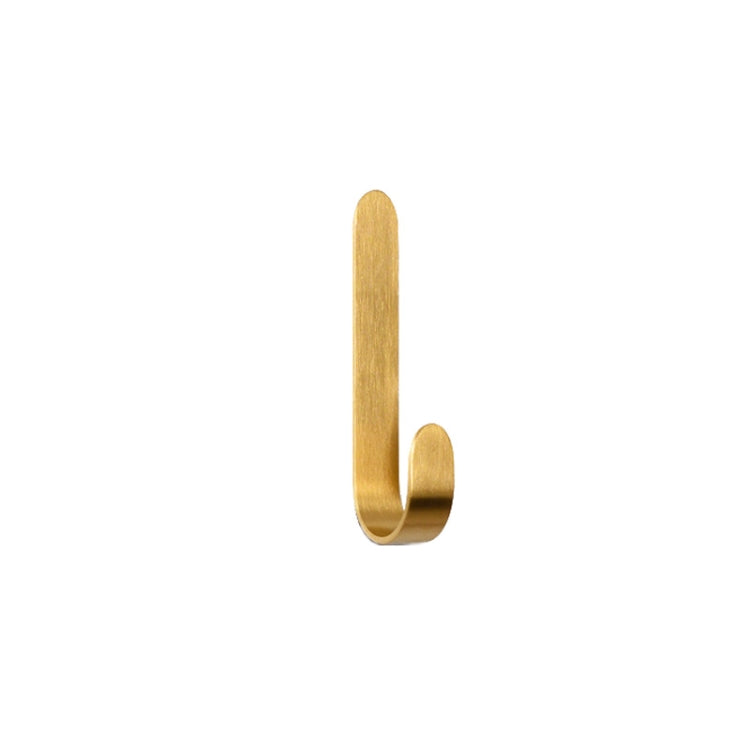 Brass Gold Color Brushed Hook Punch-Free Metal Hanging Hook, Specification: Small - Shelf & Hooks by PMC TechLife | Online Shopping South Africa | PMC TechLife