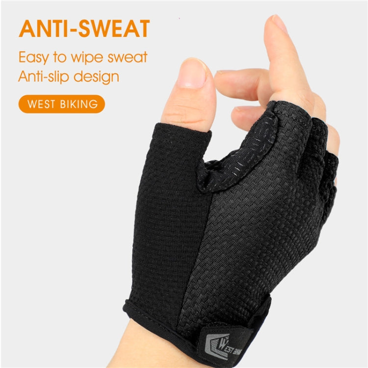WEST BIKING YP0211218 Cycling Breathable Short Gloves Non-Slip Half Finger Gloves, Size: XL(Blue) - free shipping - PMC TechLife - Order now!