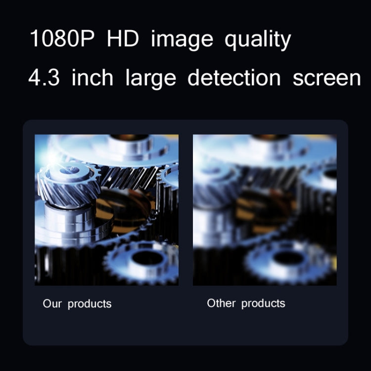 Industrial Dual-Lens Endoscope HD Handheld Screen Pipe Car Inspection Tool, Specification: Line Length 1m