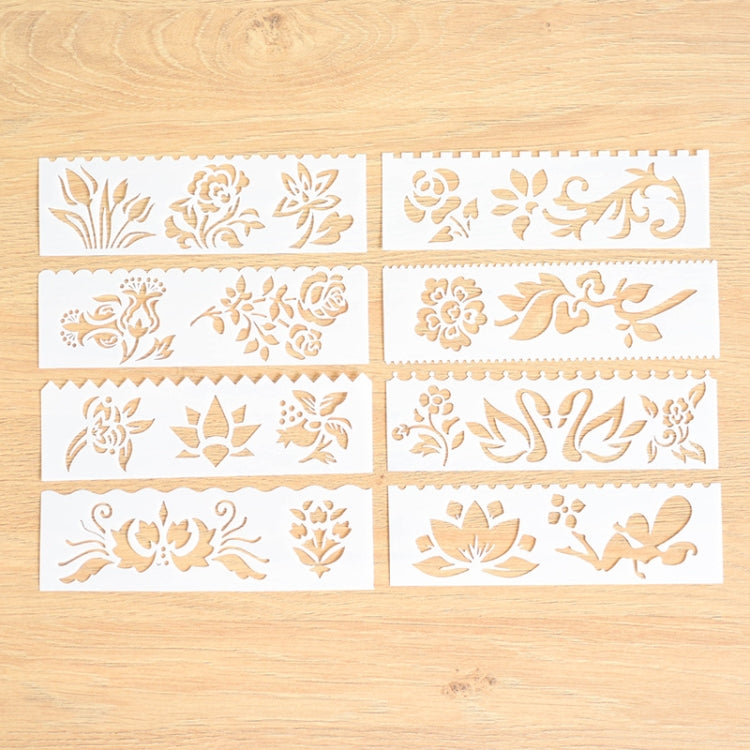 HB-9 Long Series 8 in 1 Drawing Ruler Hand Account Multi-Function Hollow Flower Edge Filling Template(Flowers) - Rulers by PMC TechLife | Online Shopping South Africa | PMC TechLife | Buy Now Pay Later Mobicred