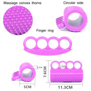 Hemiplegia Finger Strength Rehabilitation Training Silicone Grip Device Adult Finger Massage Grip Ball(Purple)