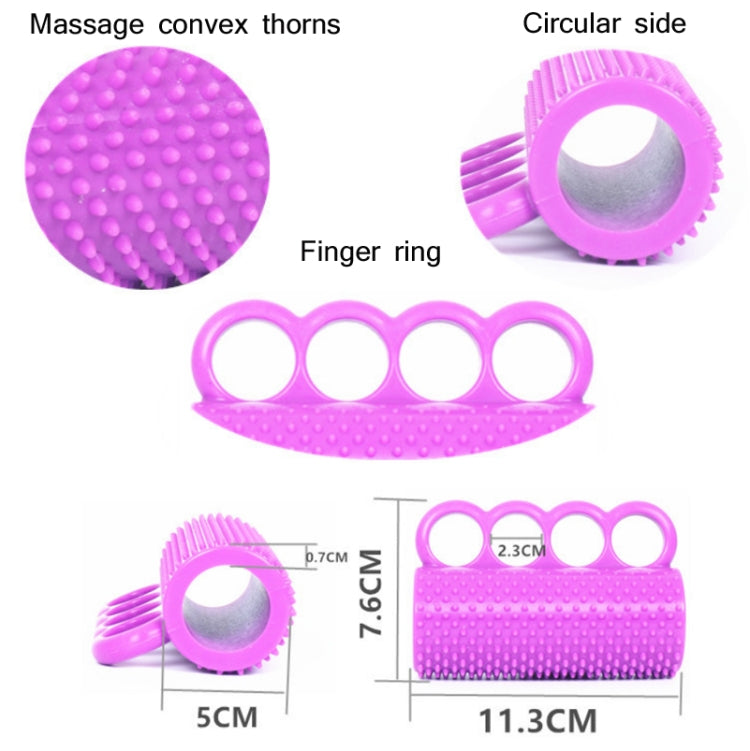 Hemiplegia Finger Strength Rehabilitation Training Silicone Grip Device Adult Finger Massage Grip Ball(Purple)