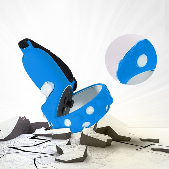 2 Sets GS092 Handle Controller Silicone Protective Cover Anti-Fall And Anti-Lost All-Inclusive Cover For Oculus Quest 2(Blue)