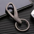 JOBON ZB-197 Car Waist Hanging Keychain Double Ring Metal Keychain(Black) - Key Rings by JOBON | Online Shopping South Africa | PMC TechLife | Buy Now Pay Later Mobicred