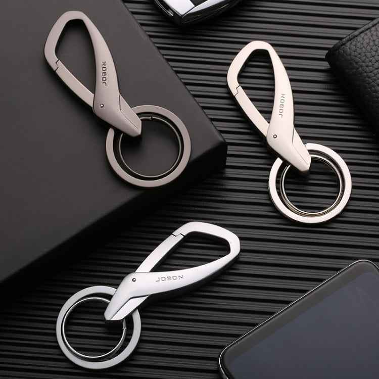 JOBON ZB-197 Car Waist Hanging Keychain Double Ring Metal Keychain(Black) - Key Rings by JOBON | Online Shopping South Africa | PMC TechLife | Buy Now Pay Later Mobicred