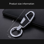 JOBON ZB-6611 Car Keychain Men Waist Hanging Keychain Simple Key Rings(Silver)