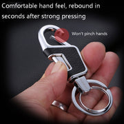 JOBON ZB-6611 Car Keychain Men Waist Hanging Keychain Simple Key Rings(Golden)