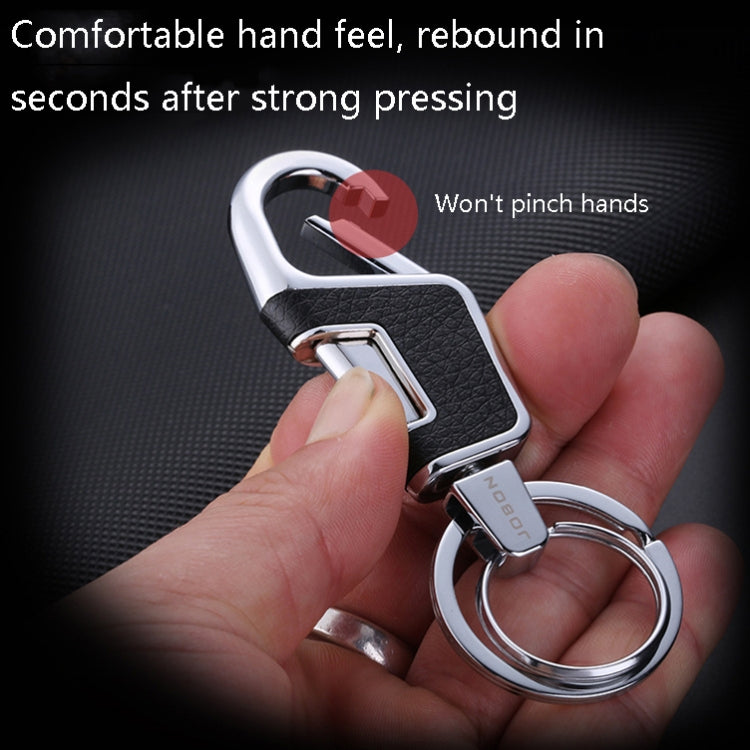 JOBON ZB-6611 Car Keychain Men Waist Hanging Keychain Simple Key Rings(Black)