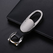 JOBON ZB-167A Horseshoe Car Keychain Men Metal Waist Hanging Keychain(Silver)
