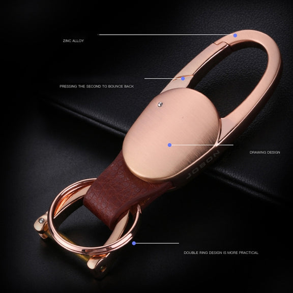 JOBON ZB-167A Horseshoe Car Keychain Men Metal Waist Hanging Keychain(Silver)