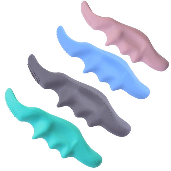 Silicone Thumb Bump Massager Muscle Relaxation Massage Fascia Device, Specification: Thumb Blue