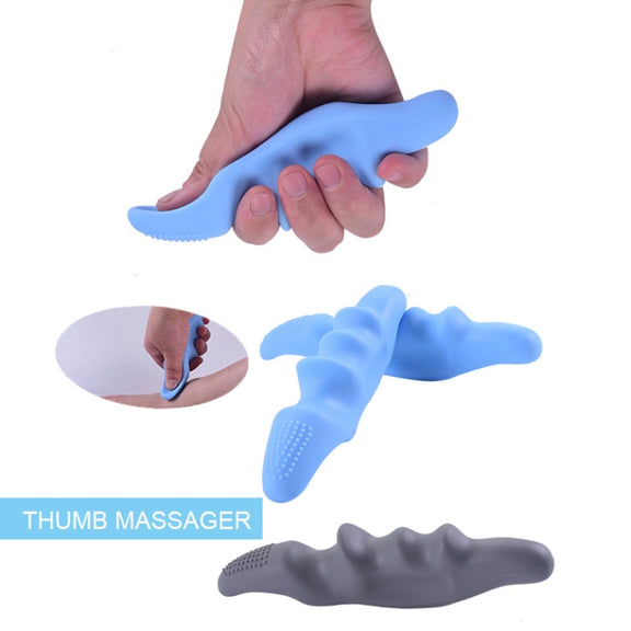 Silicone Thumb Bump Massager Muscle Relaxation Massage Fascia Device, Specification: Thumb Blue