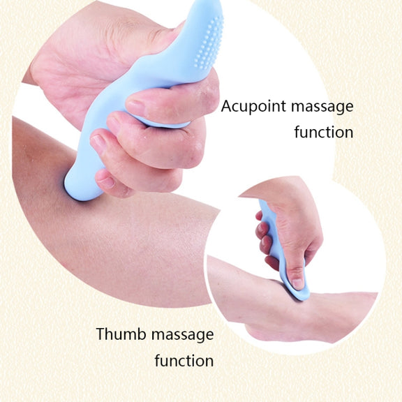 Silicone Thumb Bump Massager Muscle Relaxation Massage Fascia Device, Specification: Thumb Blue