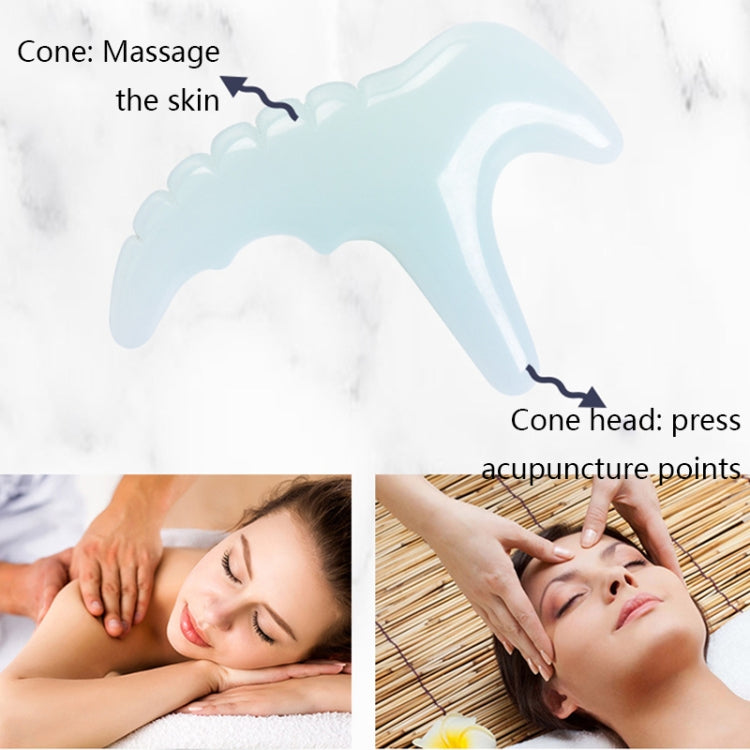 Silicone Thumb Bump Massager Muscle Relaxation Massage Fascia Device, Specification: Resin Jade