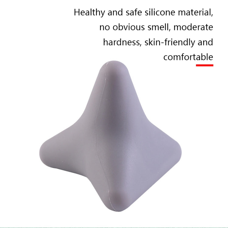 Silicone Thumb Bump Massager Muscle Relaxation Massage Fascia Device, Specification: Quadratic Blue